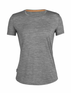 SPHERE II Damen-Merino-Kurzarmshirt , Metro HTHR Von ICEBREAKER