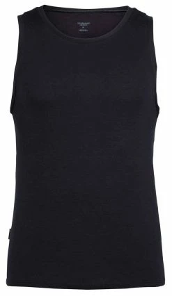 ANATOMICA Herren-Merino-Tankshirt, Black Von ICEBREAKER
