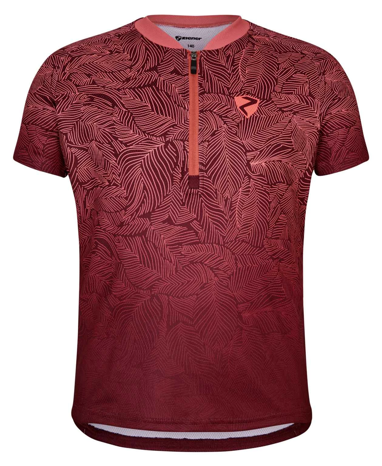 NINNA Kinder-Kurzarmtrikot , Velvet Red Von ZIENER 3 NINNA Kinder-Kurzarmtrikot , Velvet Red Von ZIENER