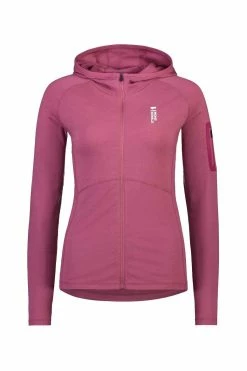 ASCEND Damen-Merino-Kapuzenjacke , Berry Von MONS ROYALE