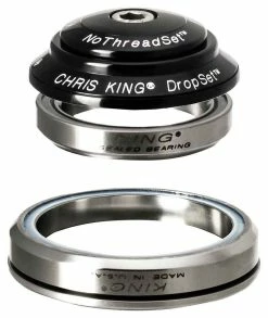 Chris-king DROPSET-3 PRESS FIT Steuersatz 1-1/8"/1.5" (Zero Stack), Schwarz Von CHRIS KING