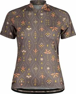 RUBINIEM AOP 1/2 Damen-Kurzarmtrikot , Stone Woodpieces Von MALOJA