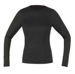 M BASE LAYER THERMO Damen-Langarmshirt, Schwarz Von GORE WEAR