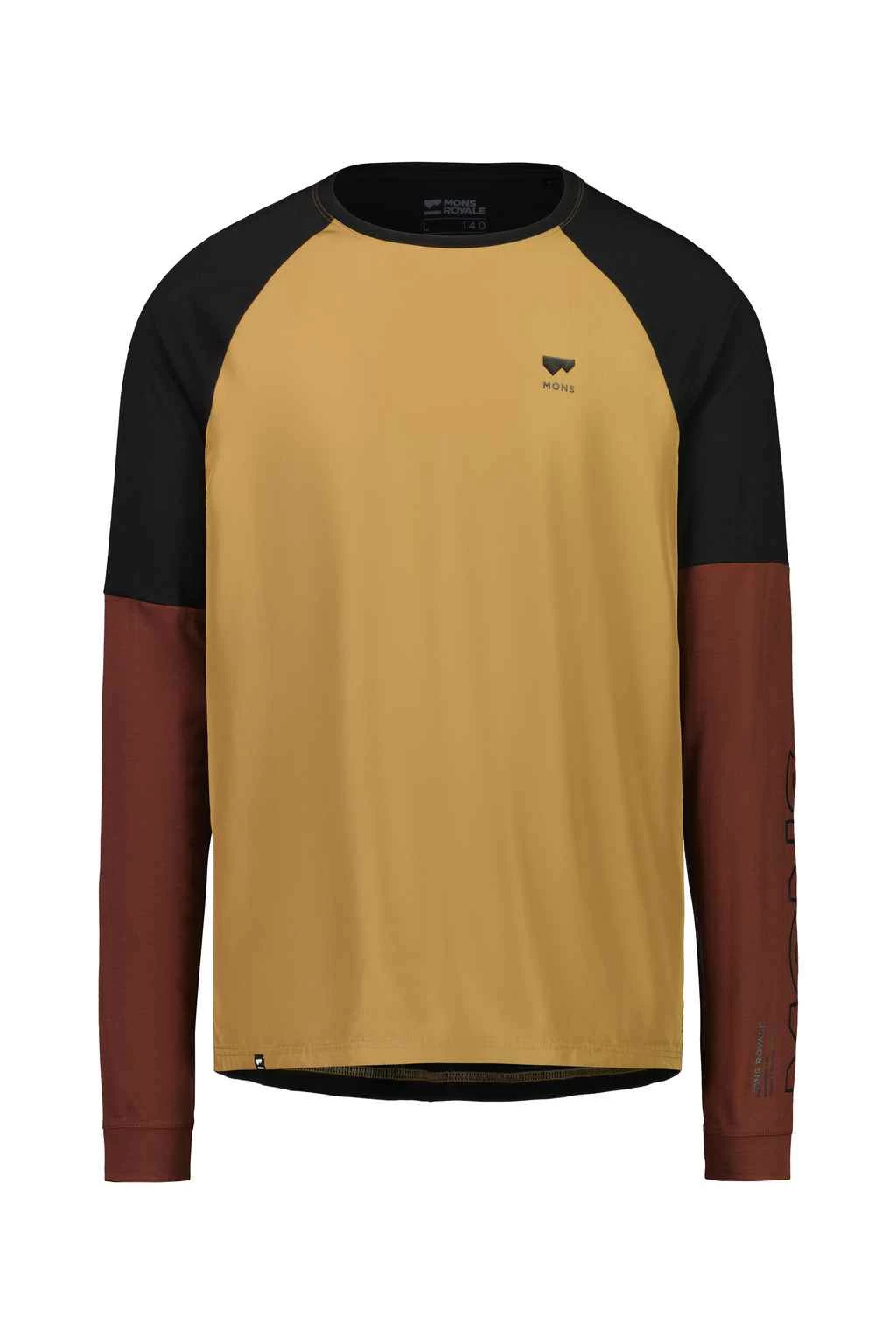 TARN WIND Herren-Merino-Langarmshirt , Slow Bake Von MONS ROYALE 3 TARN WIND Herren-Merino-Langarmshirt , Slow Bake Von MONS ROYALE