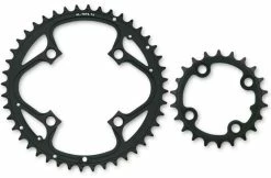 NOIR/STYLO/FIREX 4arm-Kettenblätter Alu 9fach, Schwarz Von TRUVATIV