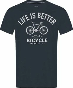BETTER BIKE Herren-Kurzarm-Merino-Shirt , Blueberry Von SUPER.NATURAL