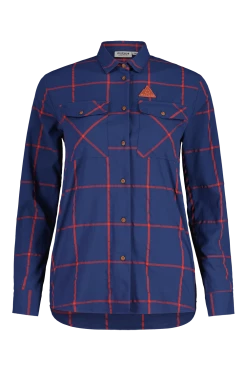 ADIGEM Damen-Langarm-Bikebluse , Midnight Check Von MALOJA