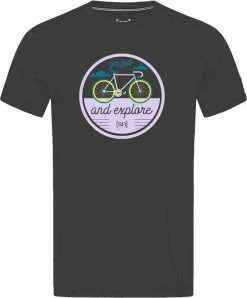 GO OUT Damen-Kurzarm-Merino-Shirt , Pirate Grey Melange Von SUPER.NATURAL