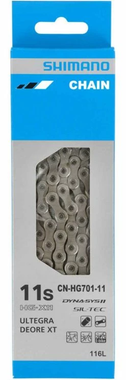 XT / ULTEGRA HG701 SIL-TEC 11fach Kette Mit Quick-Link, Silber Von SHIMANO