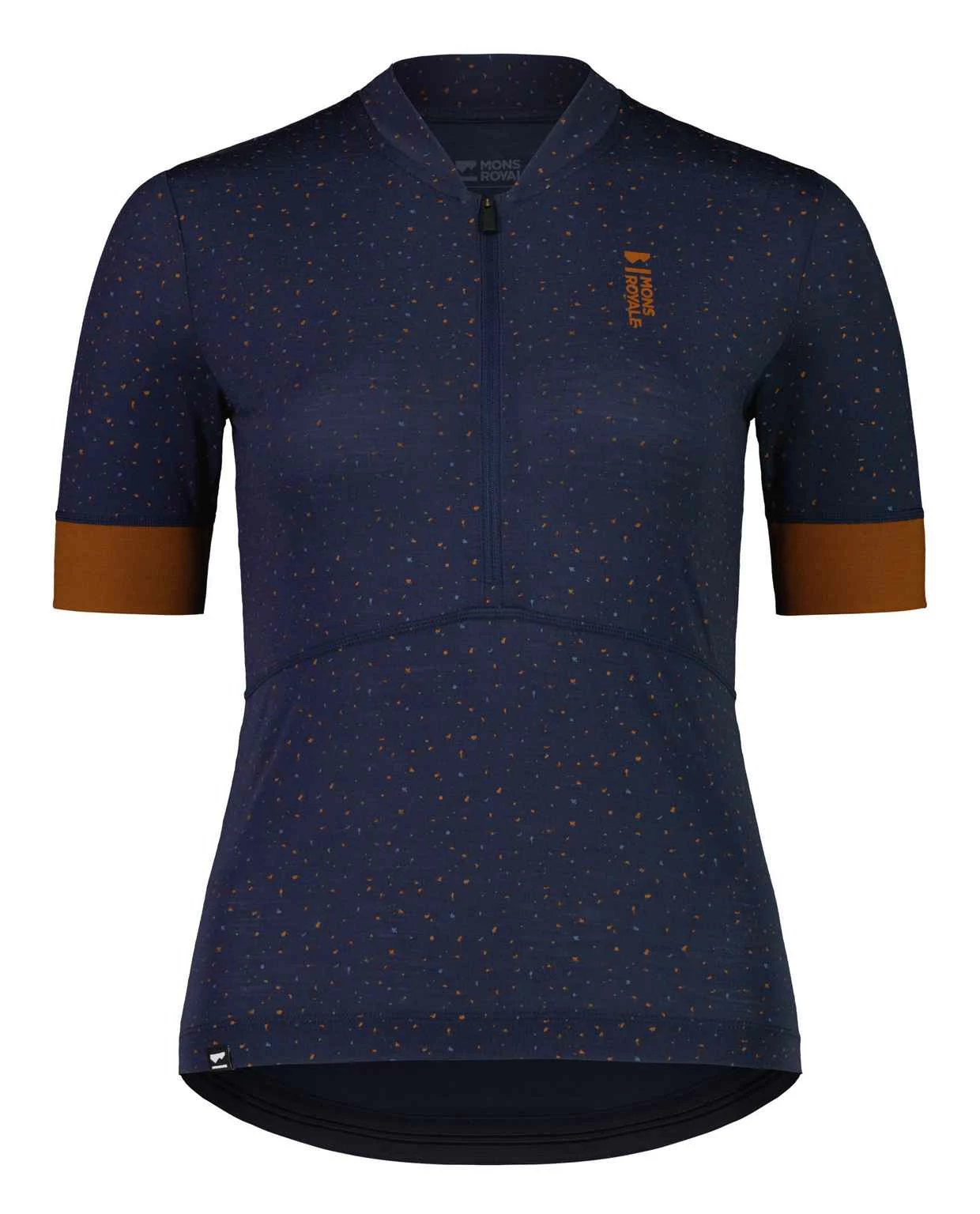 CADENCE Damen-Kurzarmtrikot , Midnight Terrazzo Von MONS ROYALE 3 CADENCE Damen-Kurzarmtrikot , Midnight Terrazzo Von MONS ROYALE