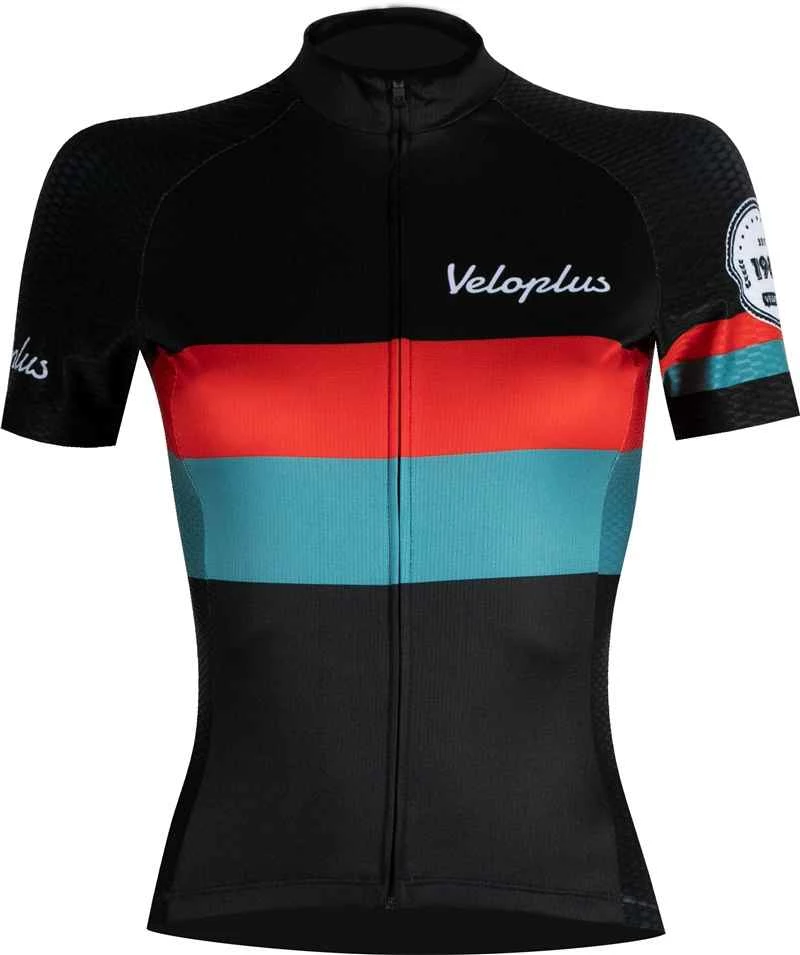 1987 TEAM Damen-Kurzarmtrikot, Schwarz Von VELOPLUS SWISS DESIGN 4 1987 TEAM Damen-Kurzarmtrikot, Schwarz Von VELOPLUS SWISS DESIGN – Bild 2