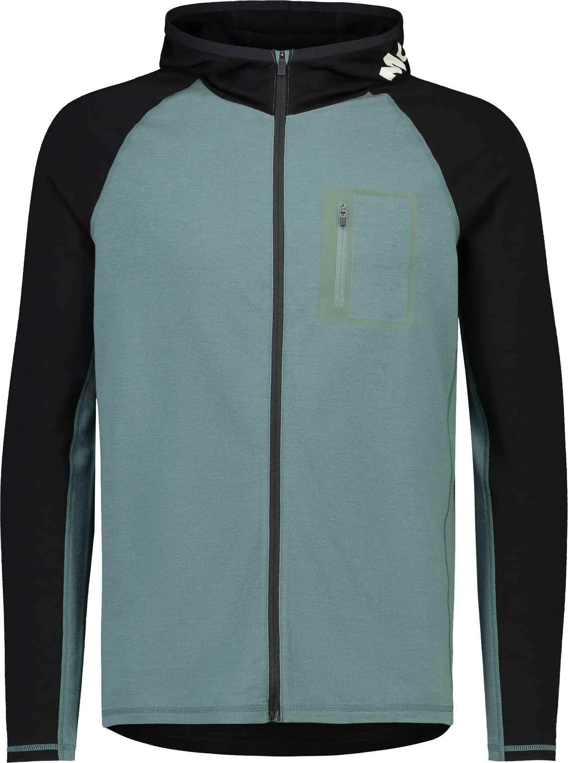 TRAVERSE Herren-Merino-Kapuzenjacke , Burnt Sage/Black Von MONS ROYALE 3 TRAVERSE Herren-Merino-Kapuzenjacke , Burnt Sage/Black Von MONS ROYALE