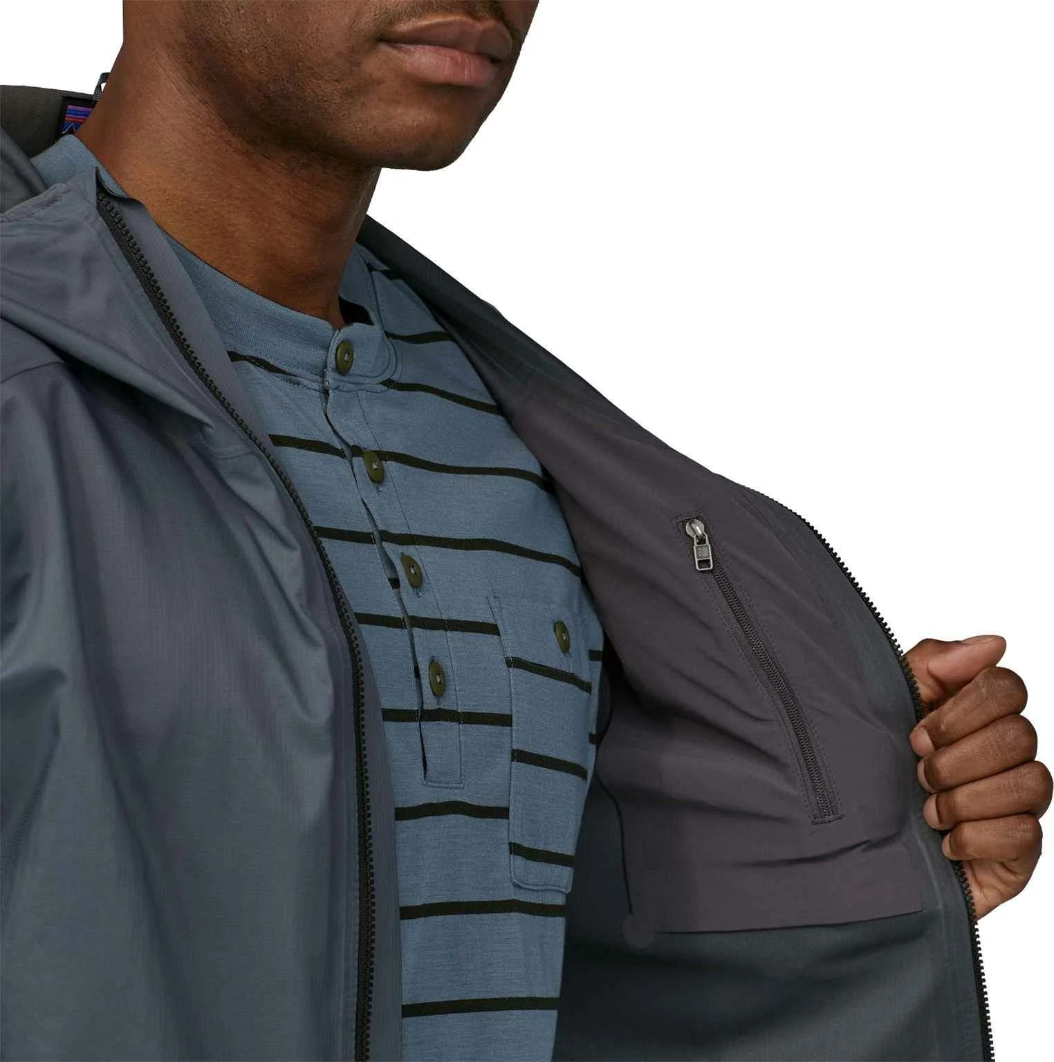 DIRT ROAMER Herren-Windjacke , Plume Grey Von PATAGONIA 9 DIRT ROAMER Herren-Windjacke , Plume Grey Von PATAGONIA – Bild 7