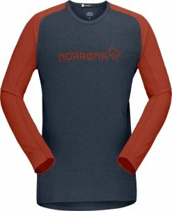 Norrøna FJØRÅ EQUALISER Herren-Langarmshirt, Rooibos Tea/Indigo Night Von NORRØNA