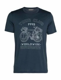 TECH LITE TOUR CLUB 1995 Herren-Merino-Shirt , Serene Blue Von ICEBREAKER