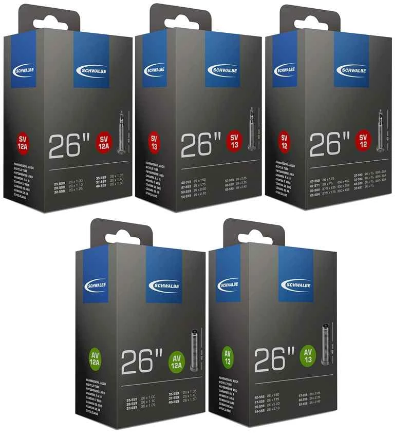 STANDARD (26") Schlauch AV / SV, Schwarz Von SCHWALBE 3 STANDARD (26") Schlauch AV / SV, Schwarz Von SCHWALBE