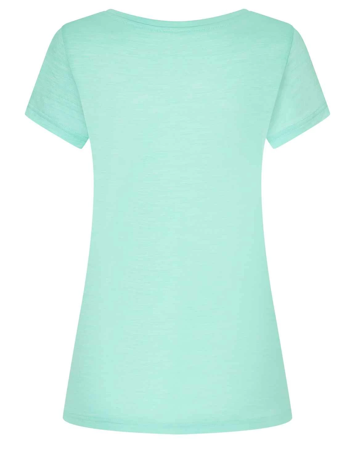 LA MAQUINA Damen-Kurzarm-Merino-Shirt , Ice Green Melange/Urban Chic Von SUPER.NATURAL 6 LA MAQUINA Damen-Kurzarm-Merino-Shirt , Ice Green Melange/Urban Chic Von SUPER.NATURAL – Bild 4