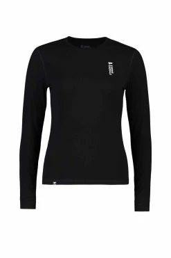 CASCADE Damen-Merino-Langarmshirt , Black Von MONS ROYALE