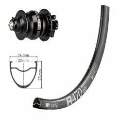 Dt-swiss 28/29" PD-8X Dynamo-Rad QR/15x100 DISC, Schwarz Von DT SWISS